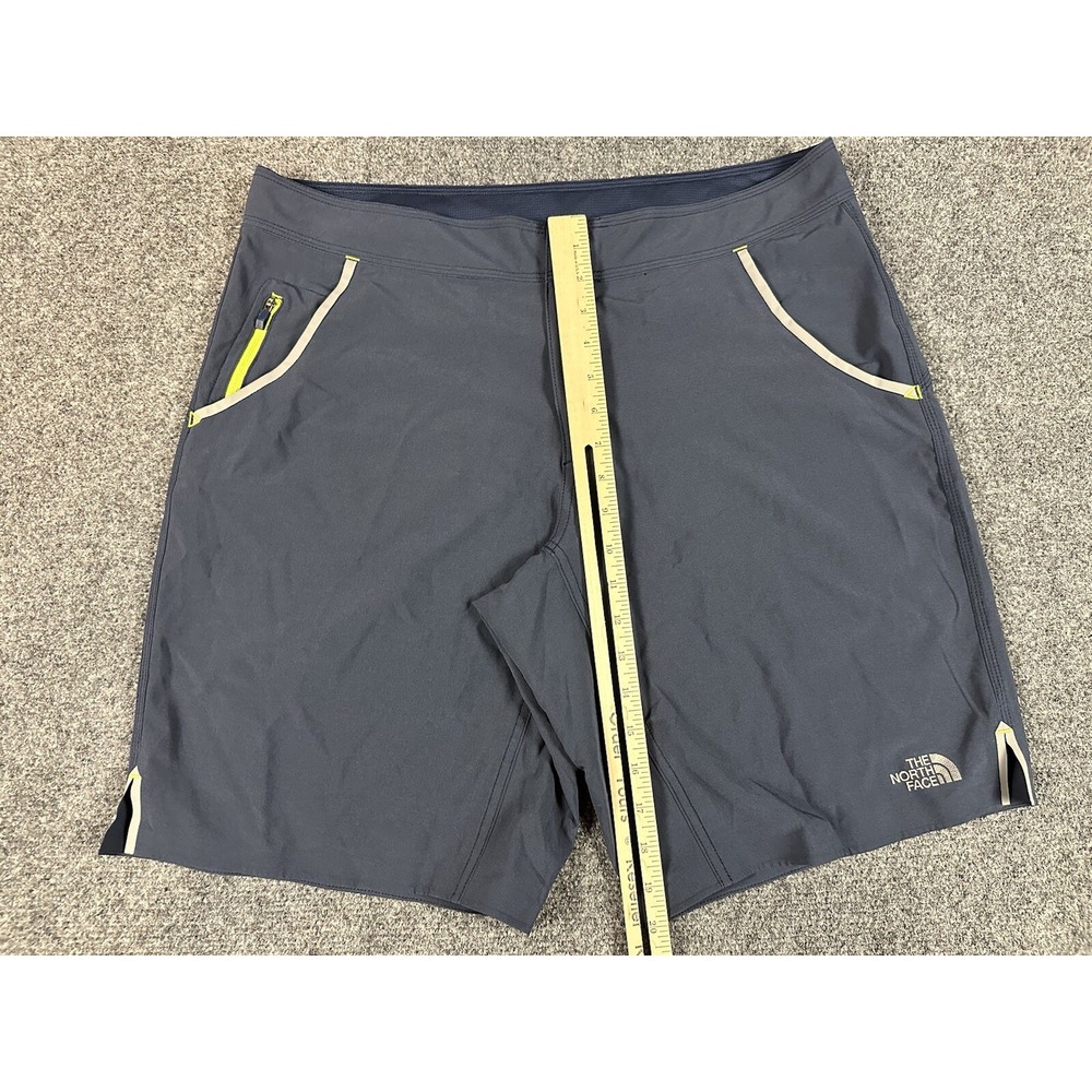 Men's The North Face Kilowatt Performance Shorts Size 36 Chino Pockets Blue Logo - Picture 3 of 11